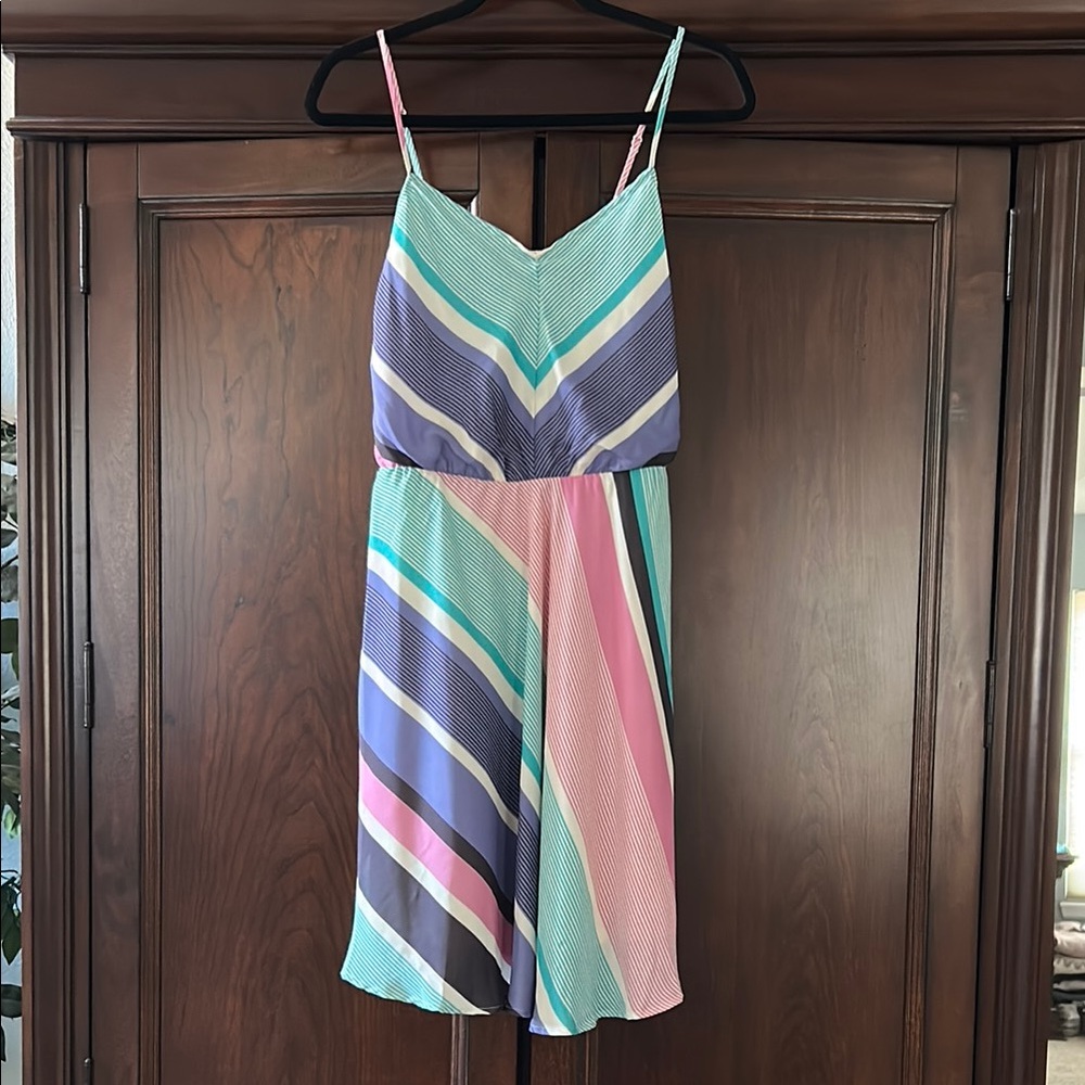 Colorful Striped Sleeveless Dress